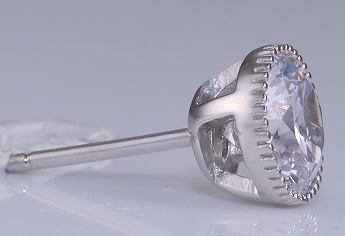 Brinco redondo Luxo Prata 925 CES05448