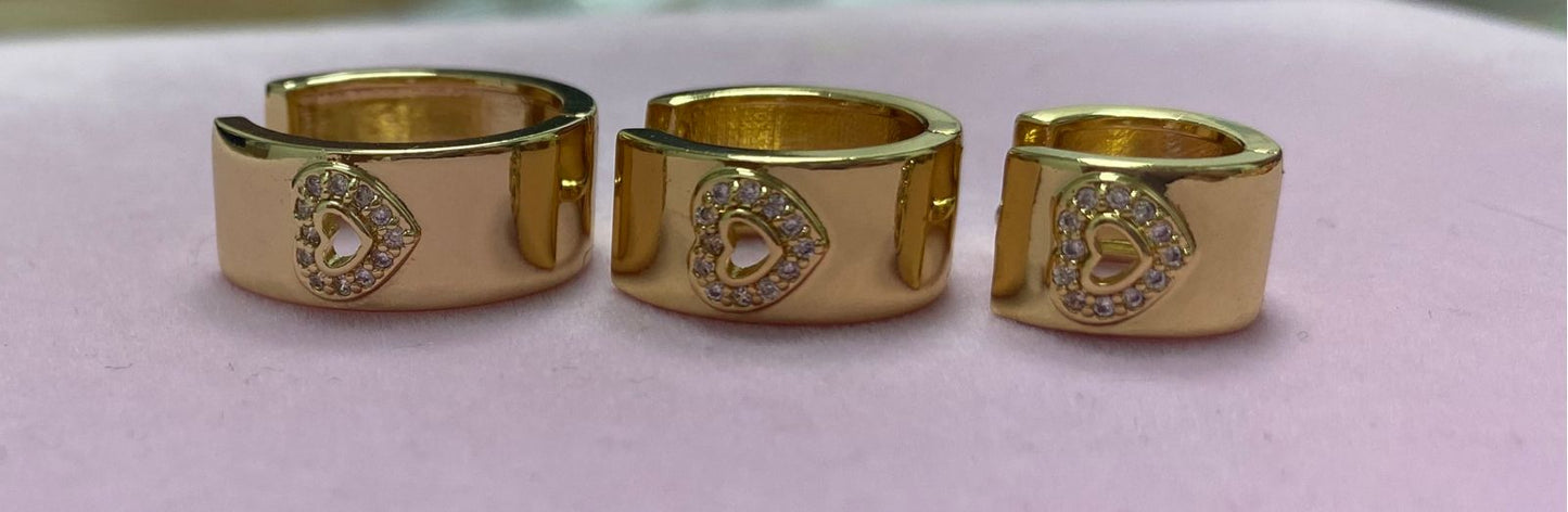 Brincos Argolinhas Coracao XYS103012