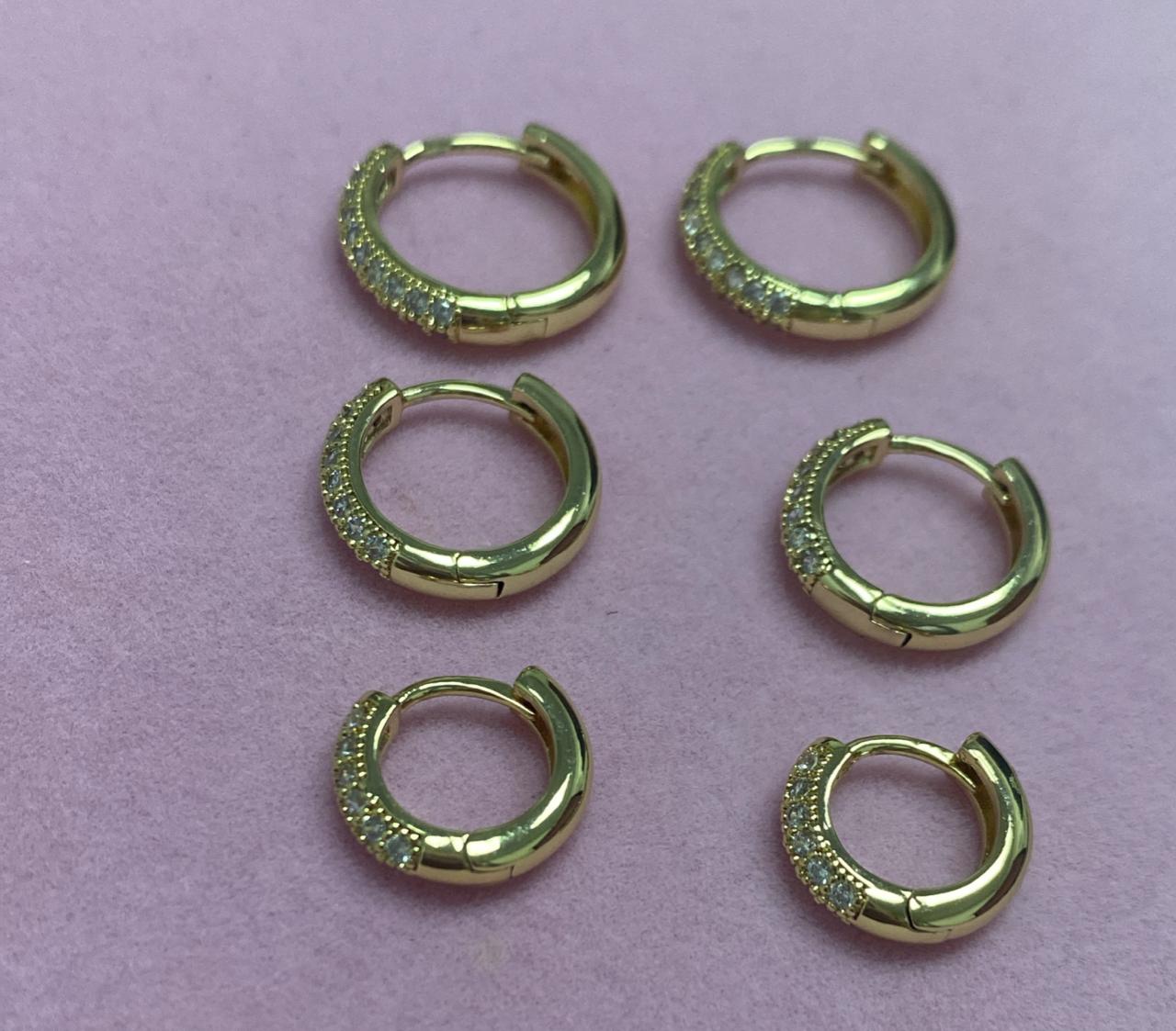 Brincos Argolas Trio 100402 (VENDIDOS SEPARADAMENTE)