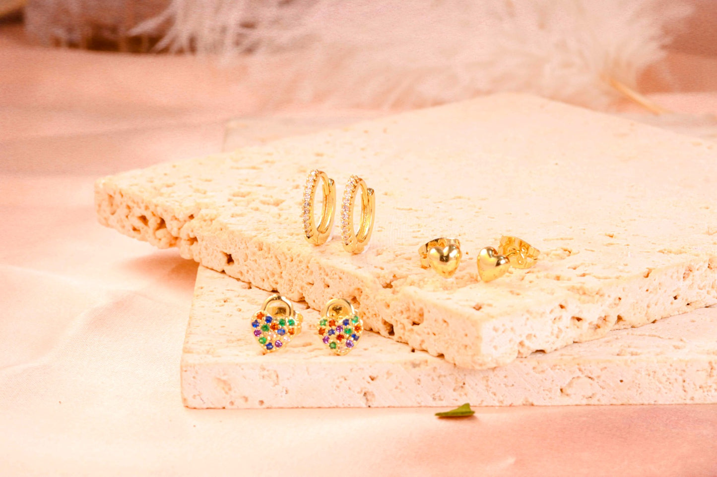 Conjunto de Brincos Argolinha coracao DCG0427