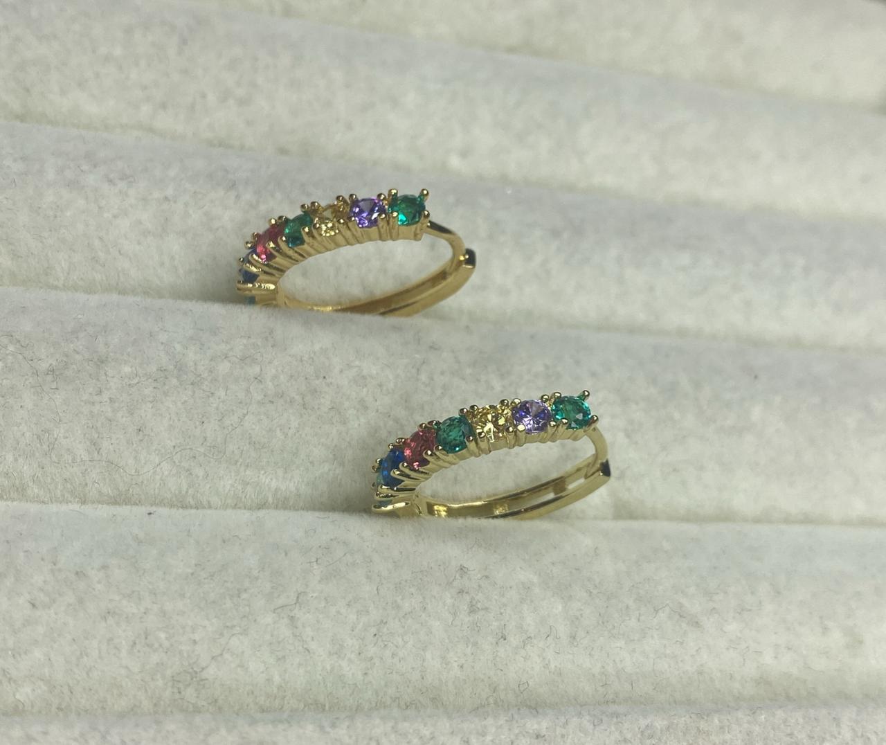 Brincos Argola Cravejada XYE100519