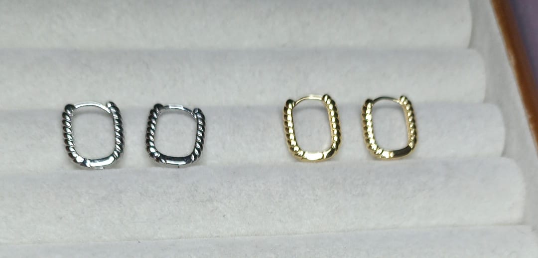 Brincos Argolinha textura DCG0182