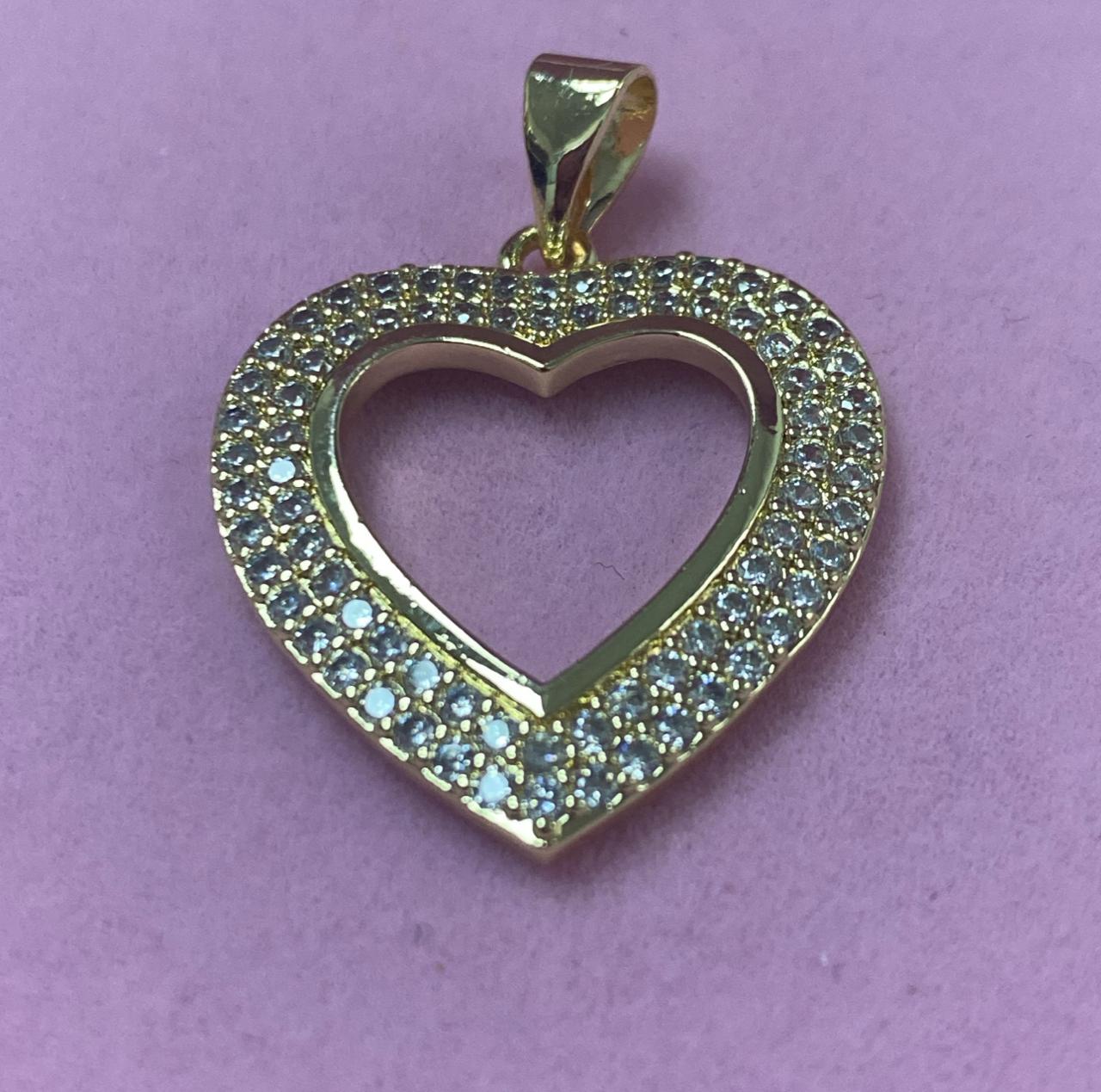 Pingente Cravejado Coracao DCG1105