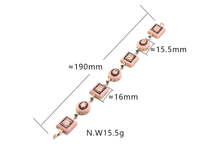 Pulseira Moldura Deep Blue & Pink XYS100698
