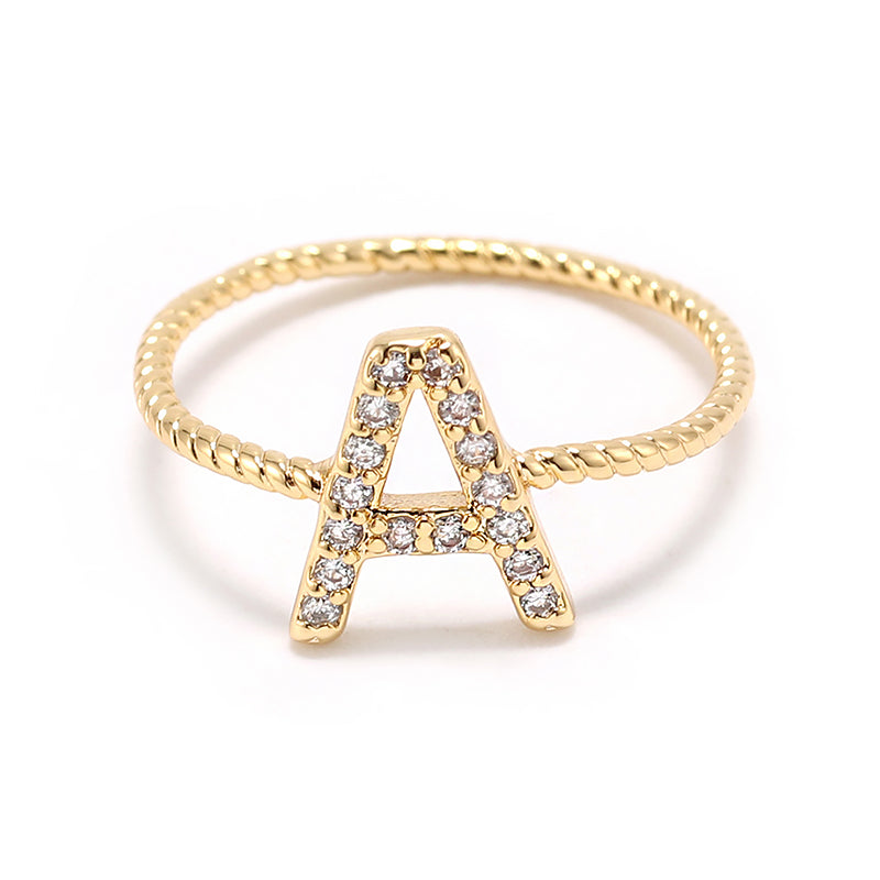 DESC-Anel Trançado Letra XYS100773 (LetterA-P)