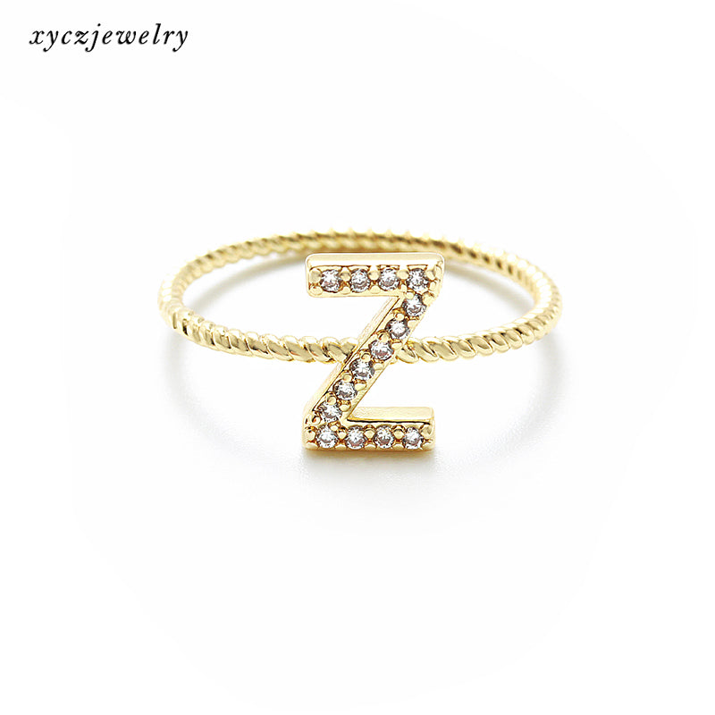 DESC-Anel Trançado Letra XYS100773 (LetterA-P)