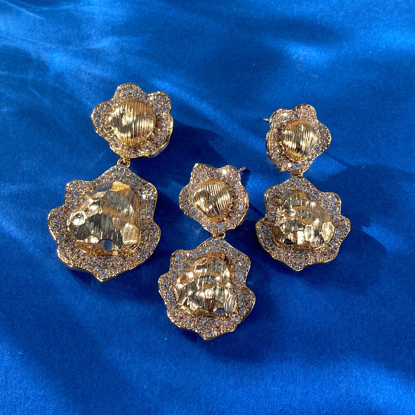 Pingente Duplo Ornamental Martelado