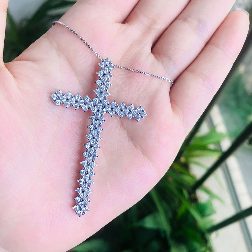 Colar Cruz Cravejada XYP101357