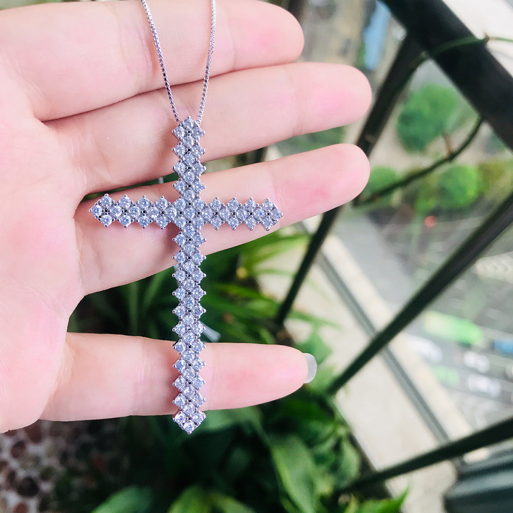 Colar Cruz Cravejada XYP101357