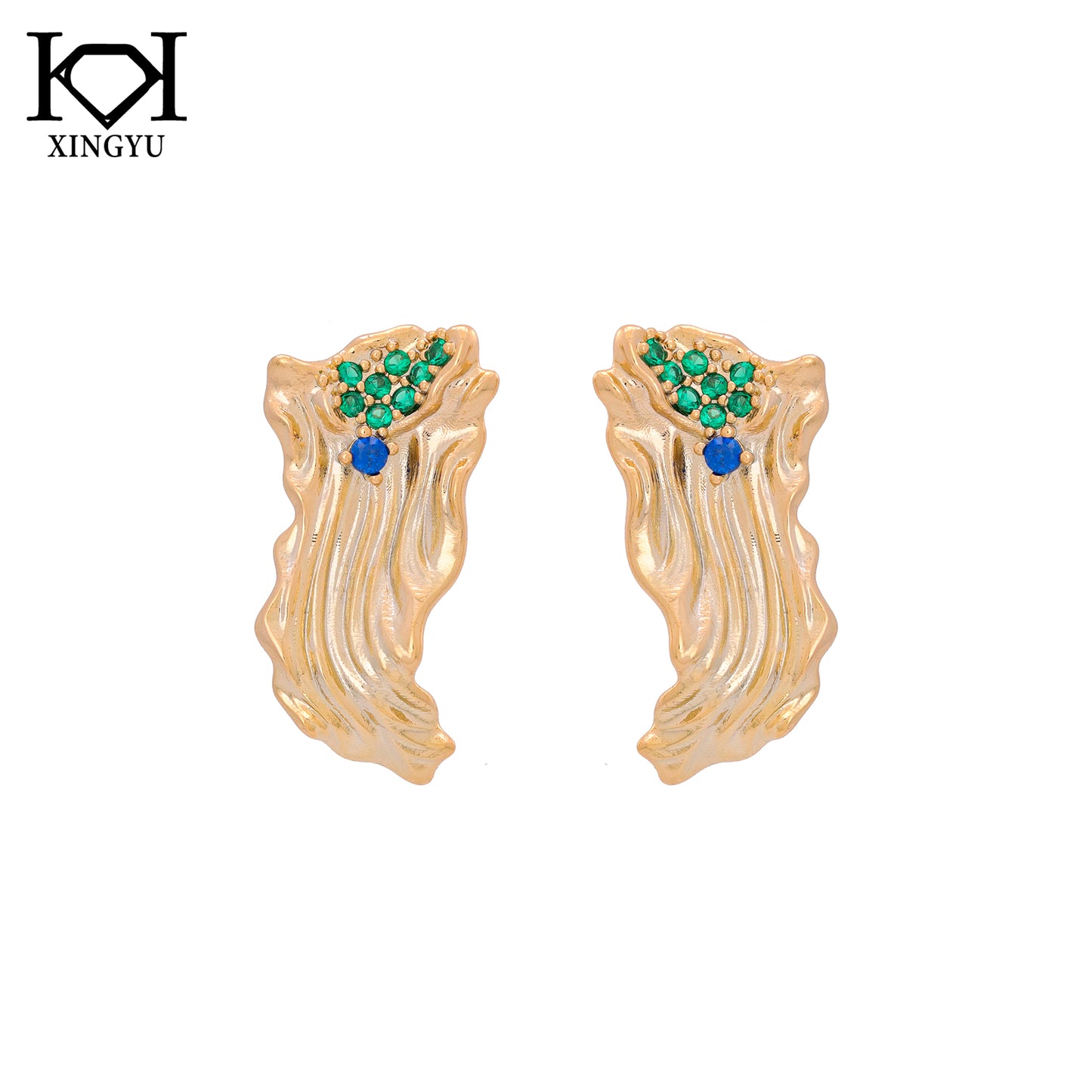 Brincos Folhas luxo XYE105497