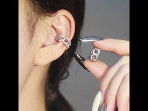Brinco Ear Cuff Elos Cravejados - XYE104624
