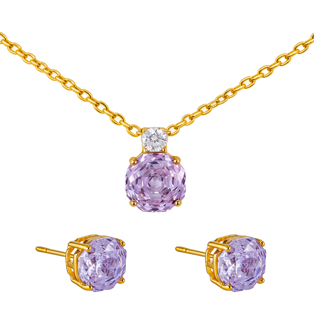 Conjunto Colar e Brincos Flower Cut DCG1765