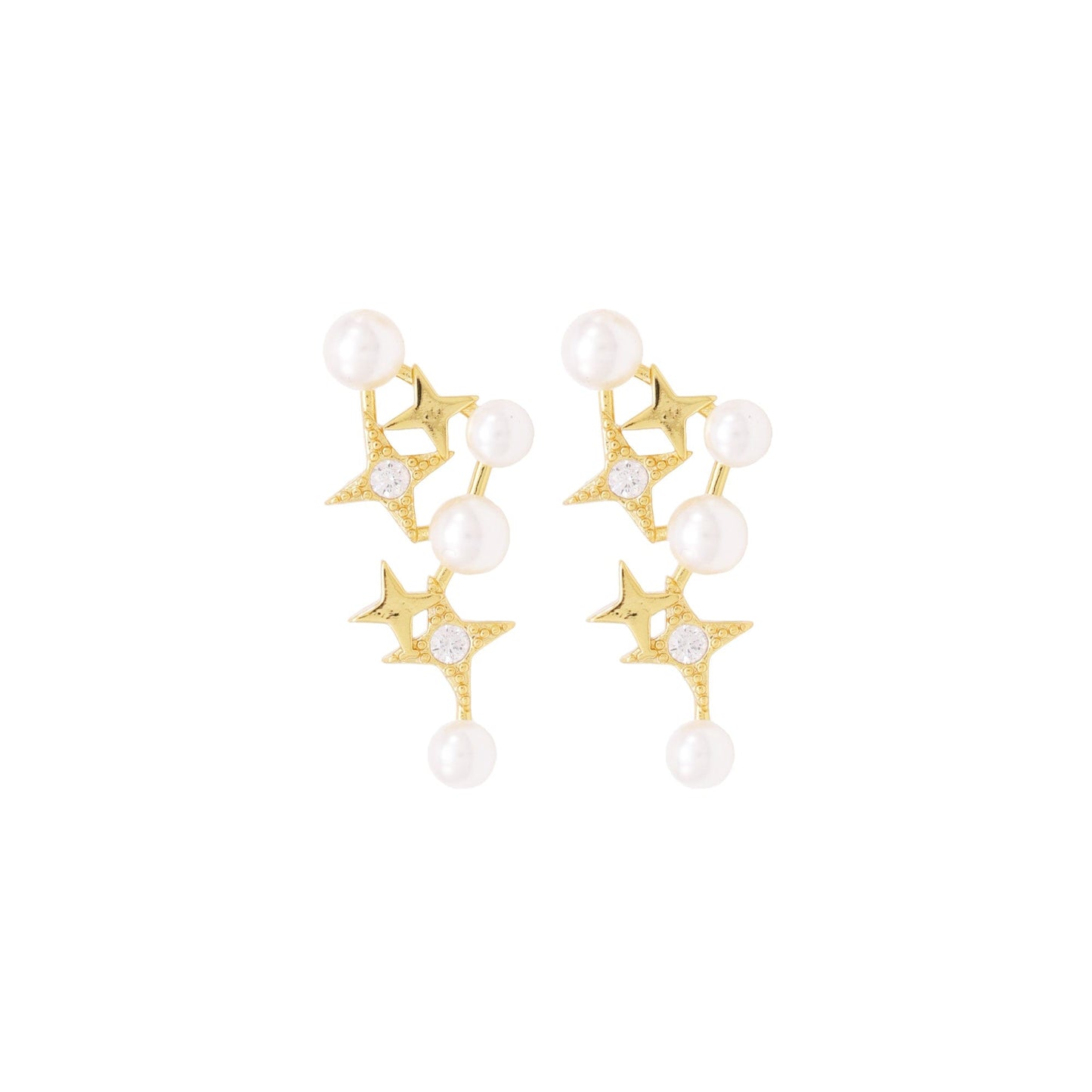 DESC-Brinco Estrela e Pérola XYE104573 earring