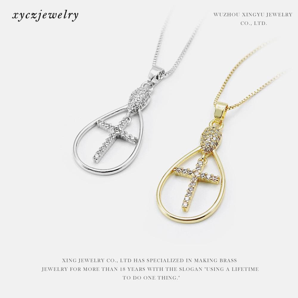 Colar gota com cruz XYP101751