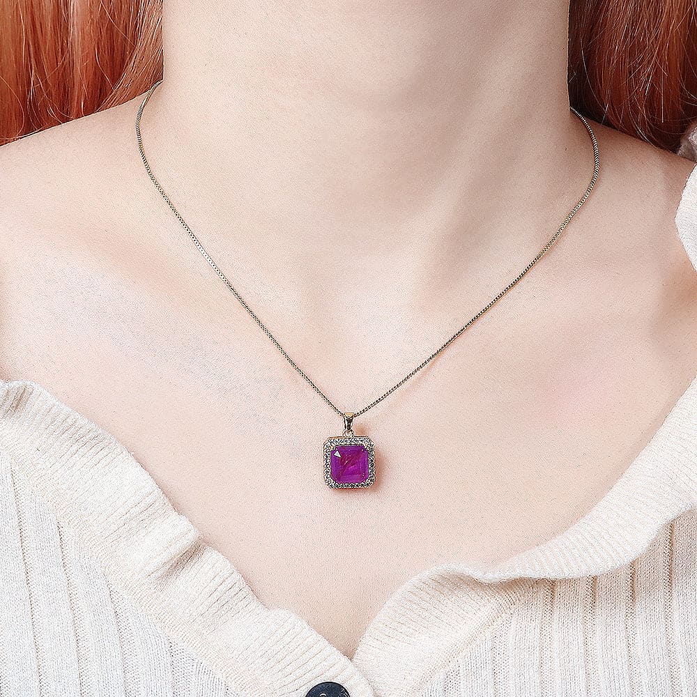 Colar Quadro Fusion Cravejado XYN101018