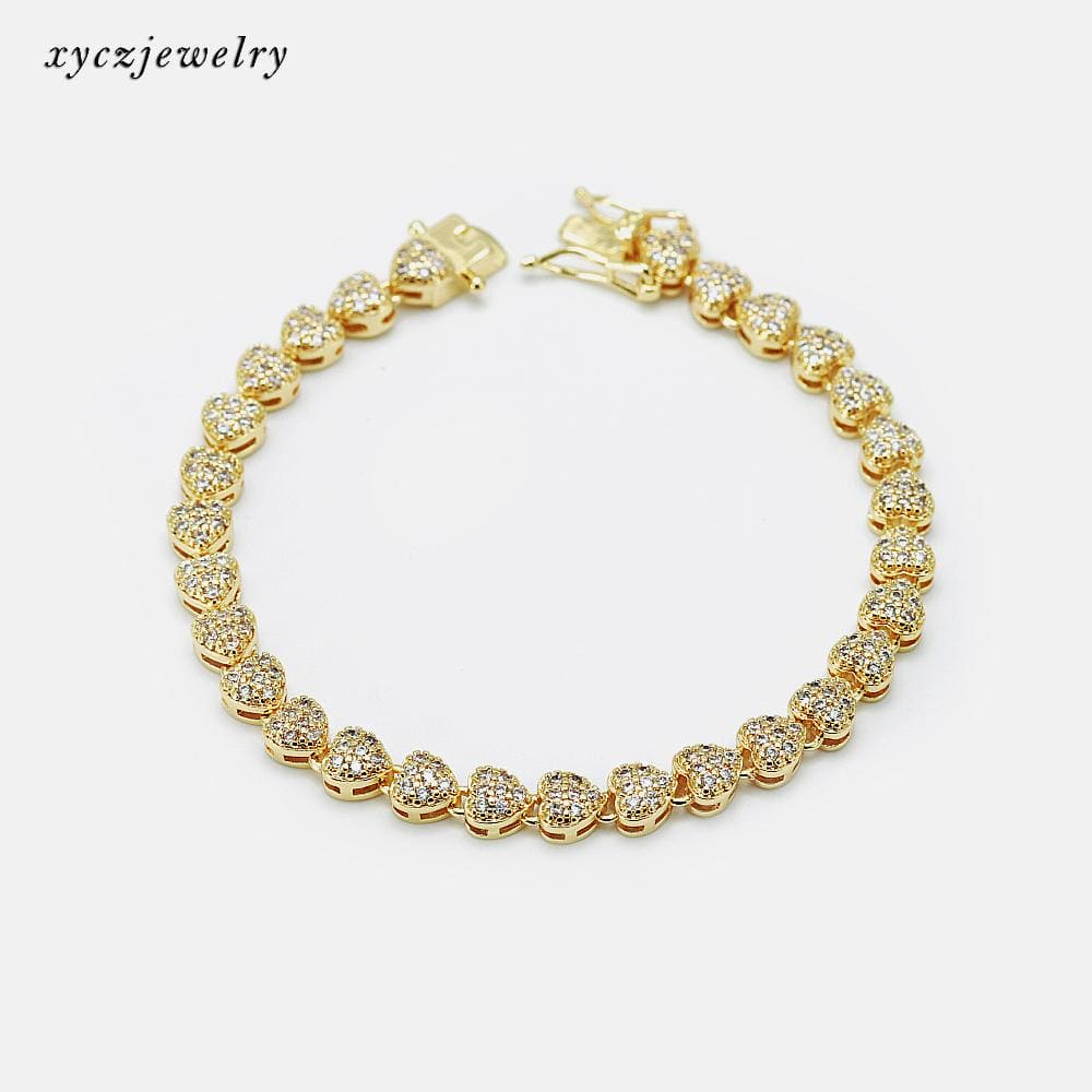 Pulseira sequência de corações XYH100604 手链