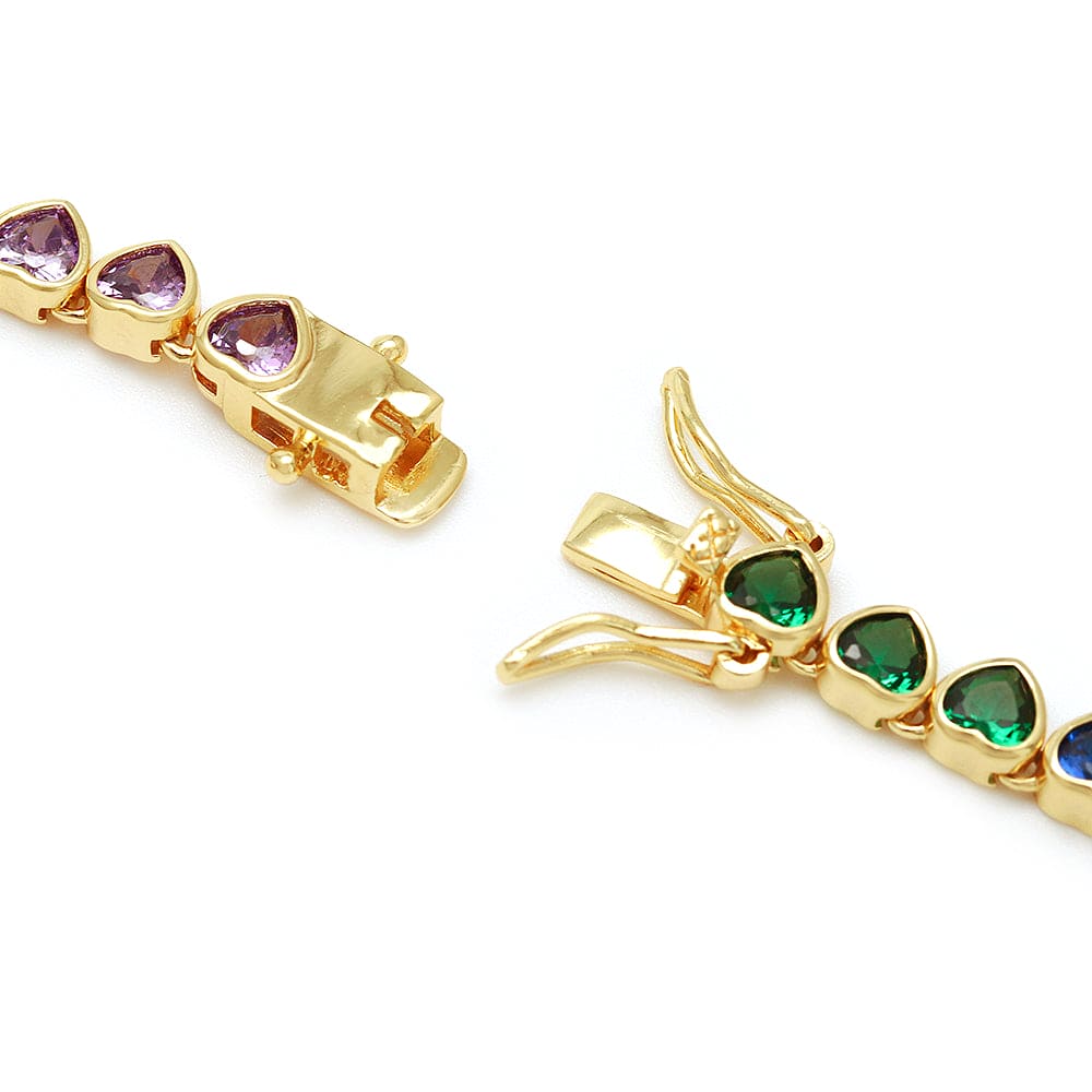 Colar Riviera Coraçao Cravação Inglesa A0052 necklace