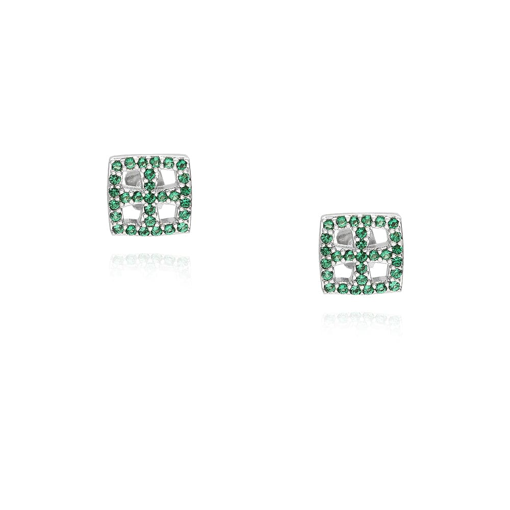 Brinco Quadrado Flor XYE104229 耳环earrings