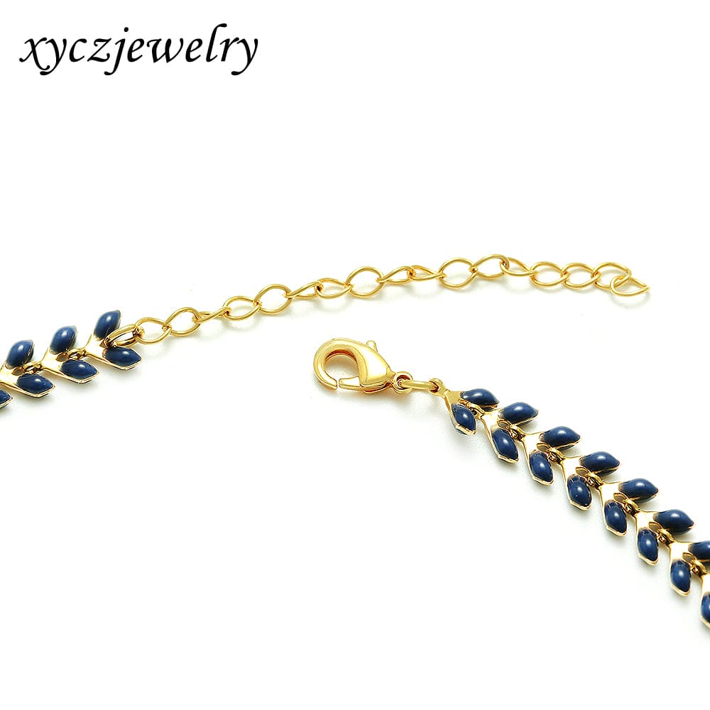 Chocker Folhas Esmaltada XYN101046