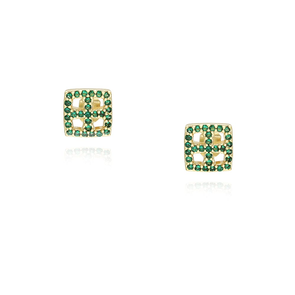 Brinco Quadrado Flor XYE104229 耳环earrings