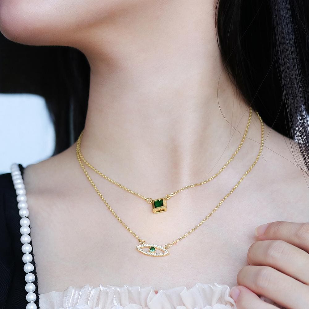 Colar Duplo Olho Grego XYN100930 项链