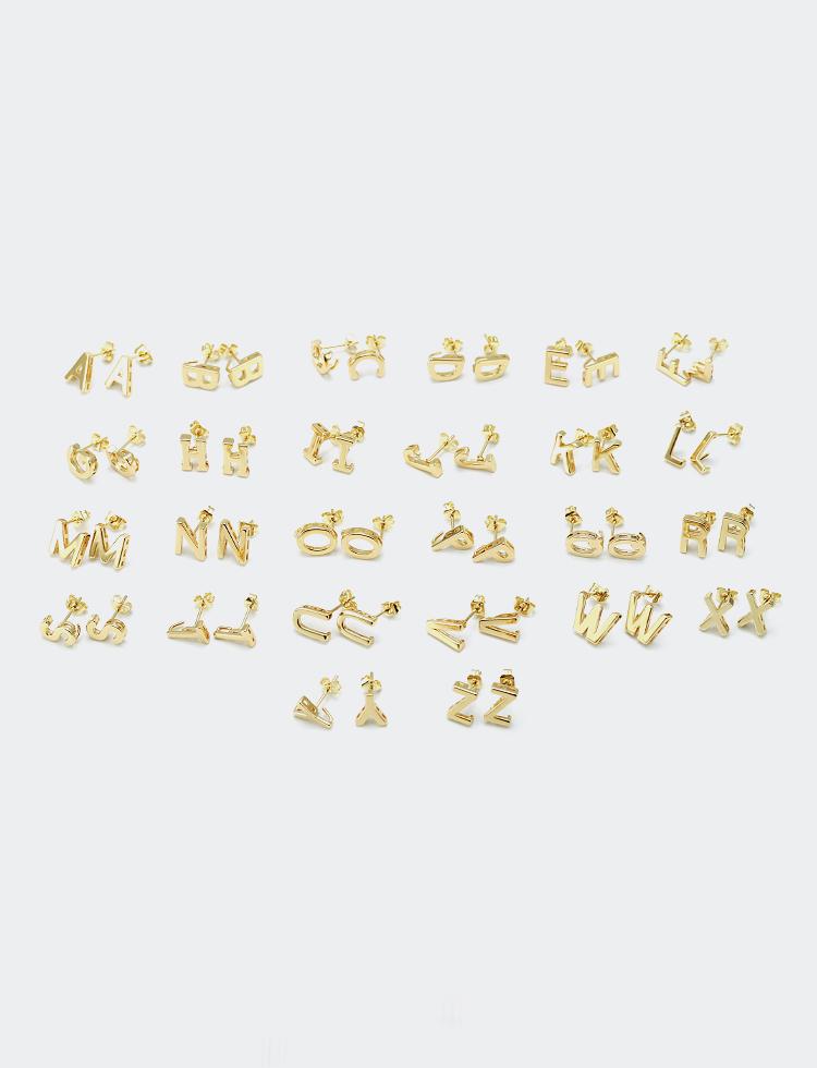 Brinco Iniciais A a Z liso XYEJ100464 VENDIDO SEPARADAMENTE