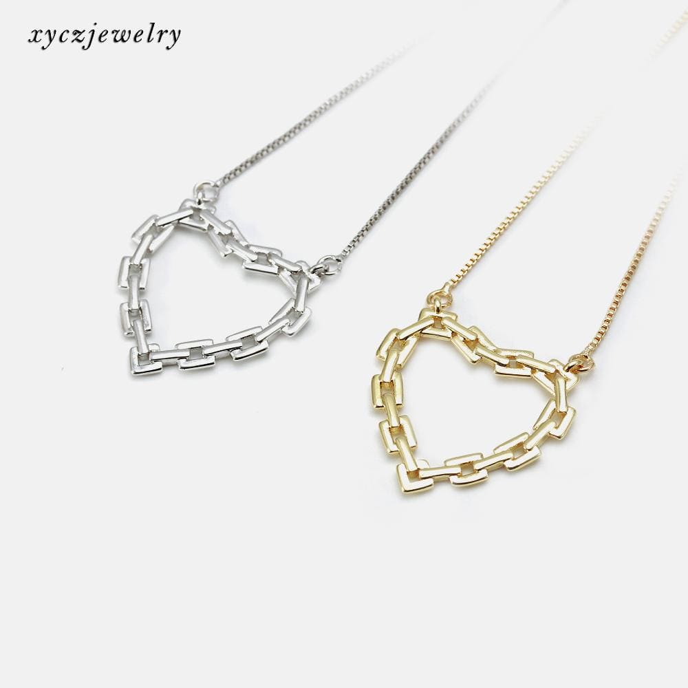 Colar Coração de Elos XYS100990 吊坠+链条