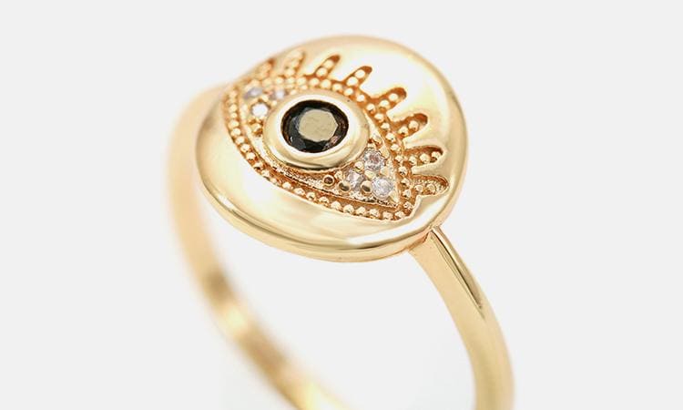 DESC - Anel Olho Grego Cravejado XYR102635