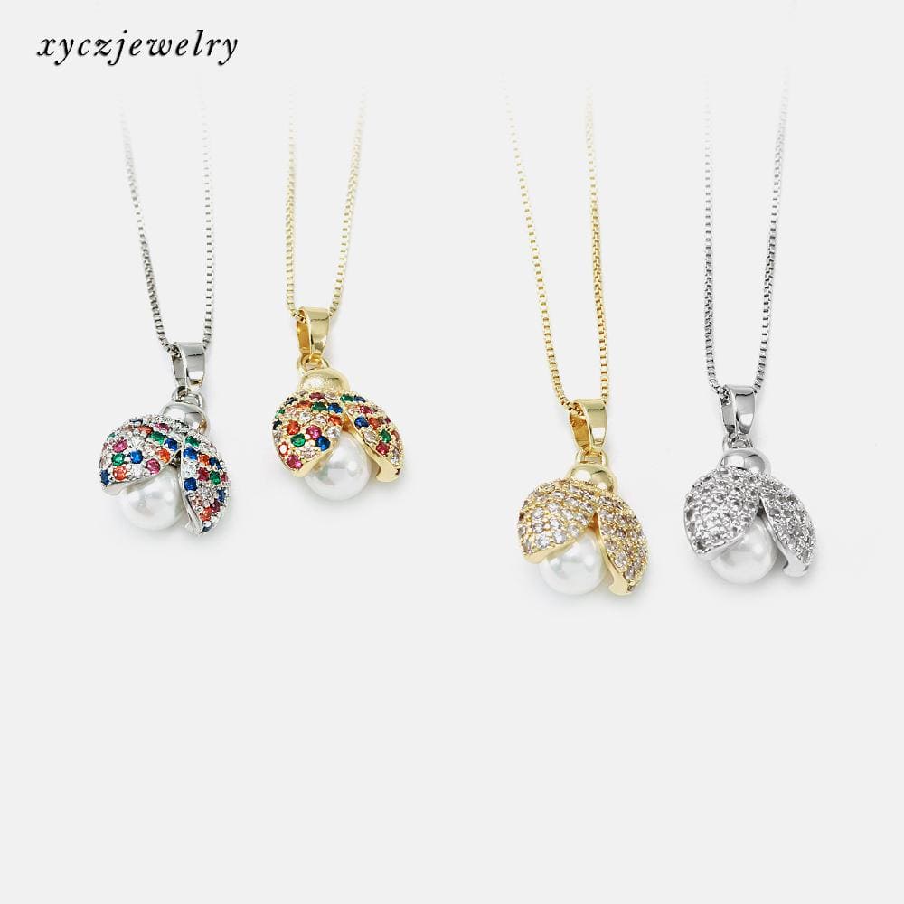 Colar pingente joaninha com pérola XYS101009 VENDIDO SEPARADAMENTE