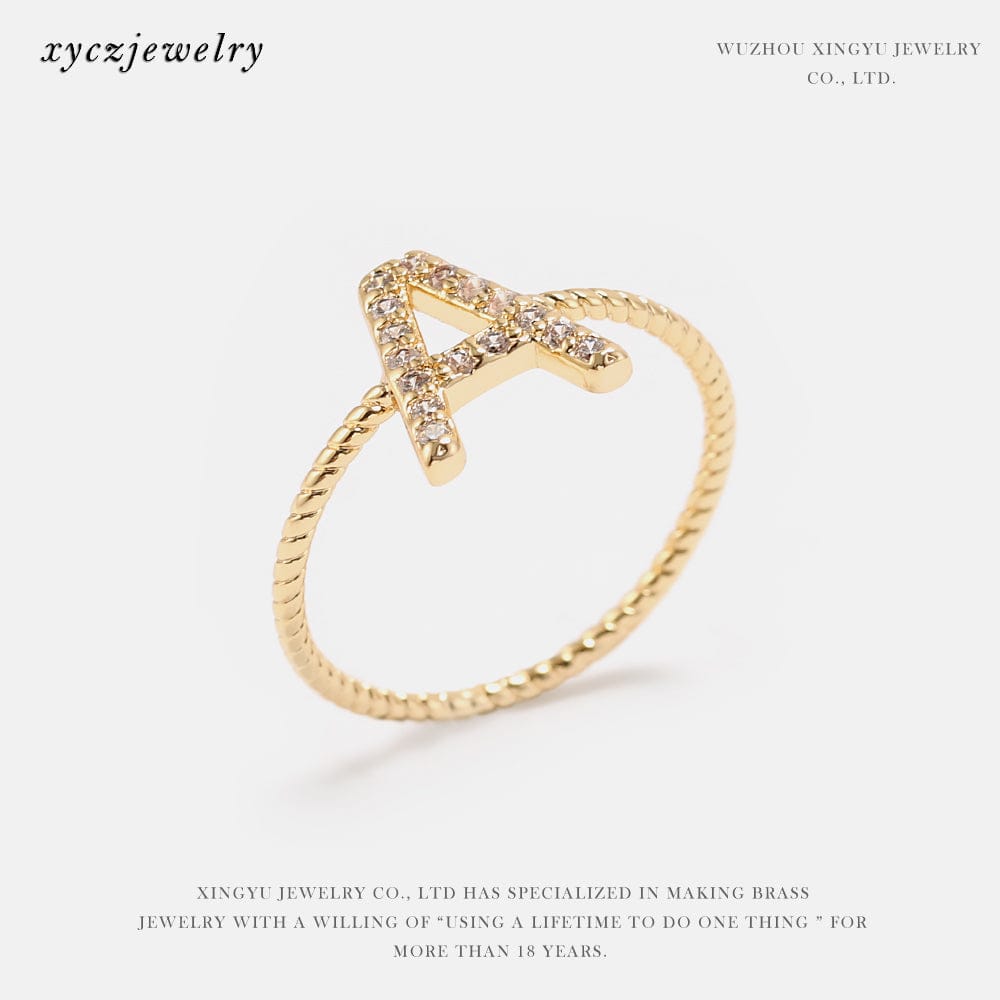 Anel Trançado Letra XYS100773(Letter Q - Z)