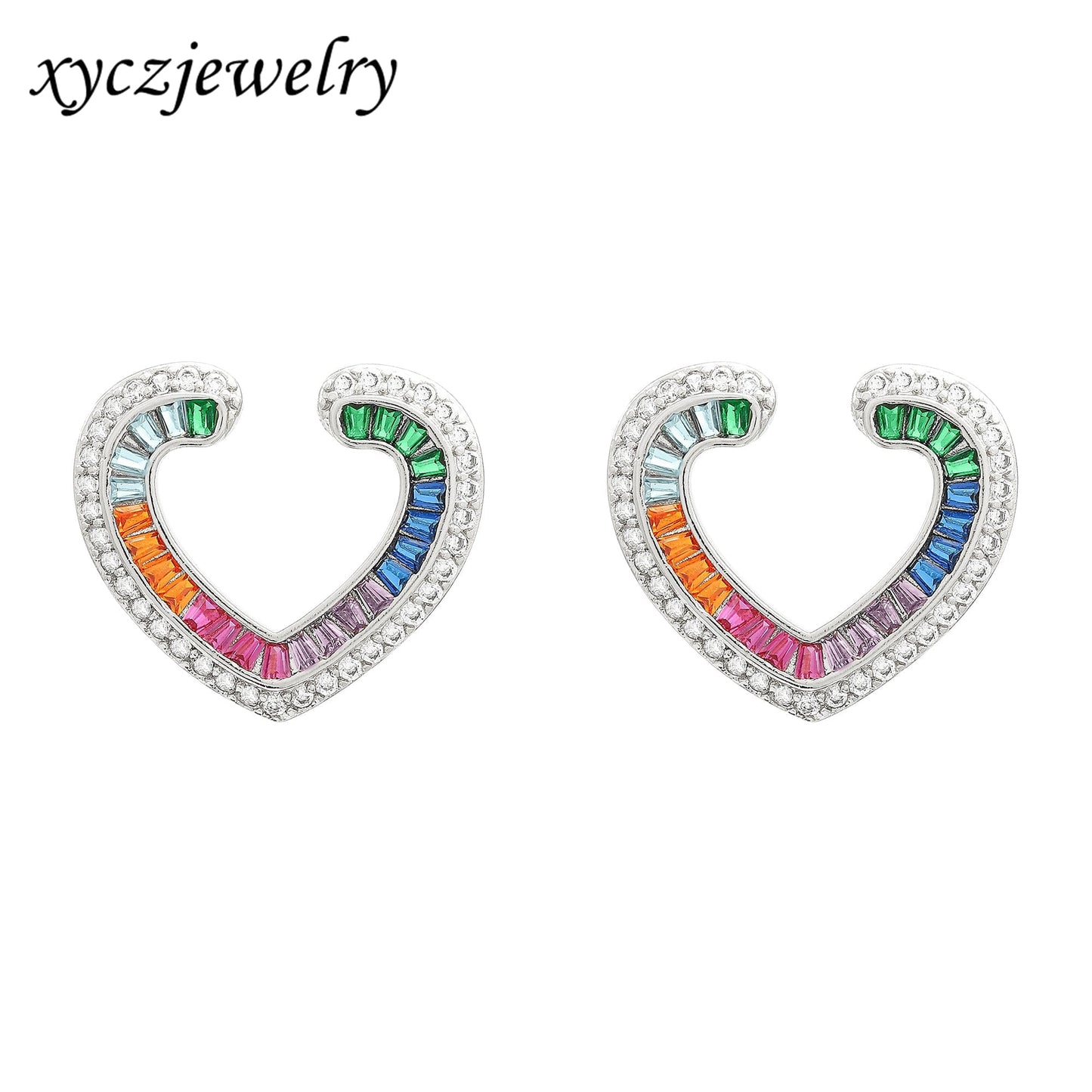 Brinco Coraçao Frontal Charme XYE104446 earring