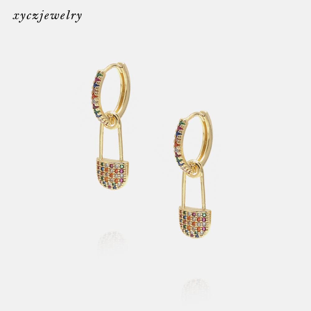 Brinco Argolinha Cadeado XYE103124