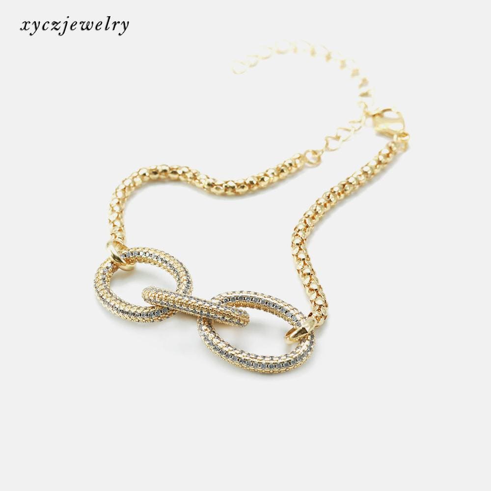 Pulseira Luxo Elos Cravejados XYH100603 手链