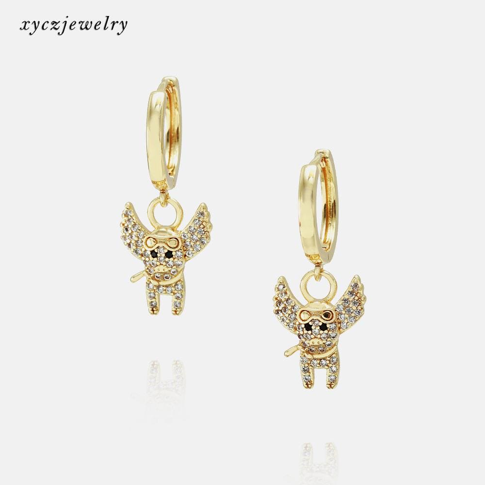 DESC-Brinco Argolinha Porquinhos XYE103650