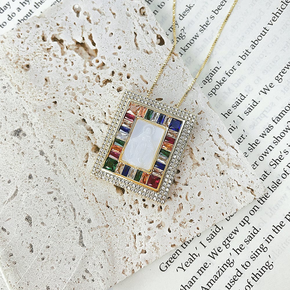 Colar Carrês com Madrepérola Nossa senhora das Graças XYP101128