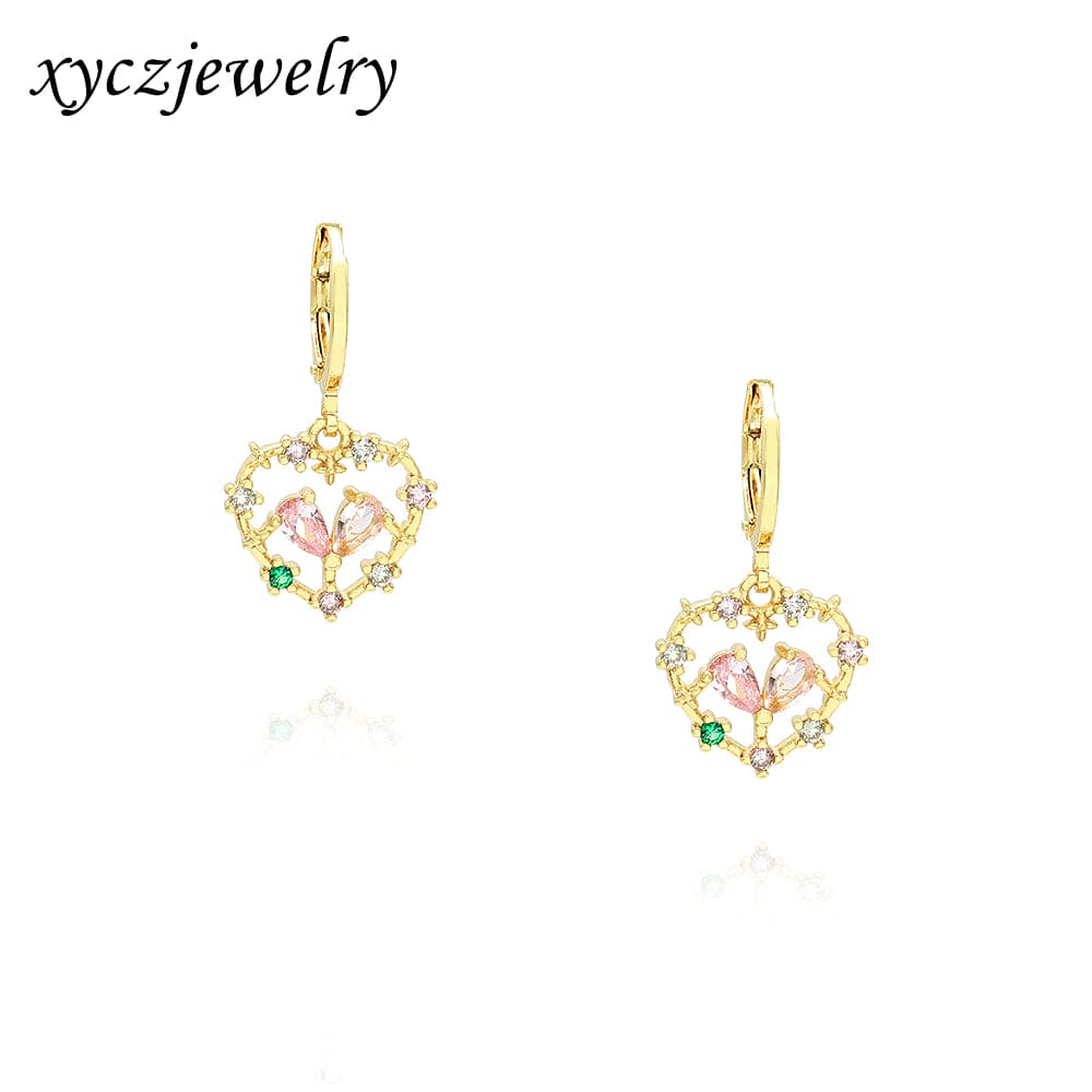 Brinco Coração Pétalas XYE104243