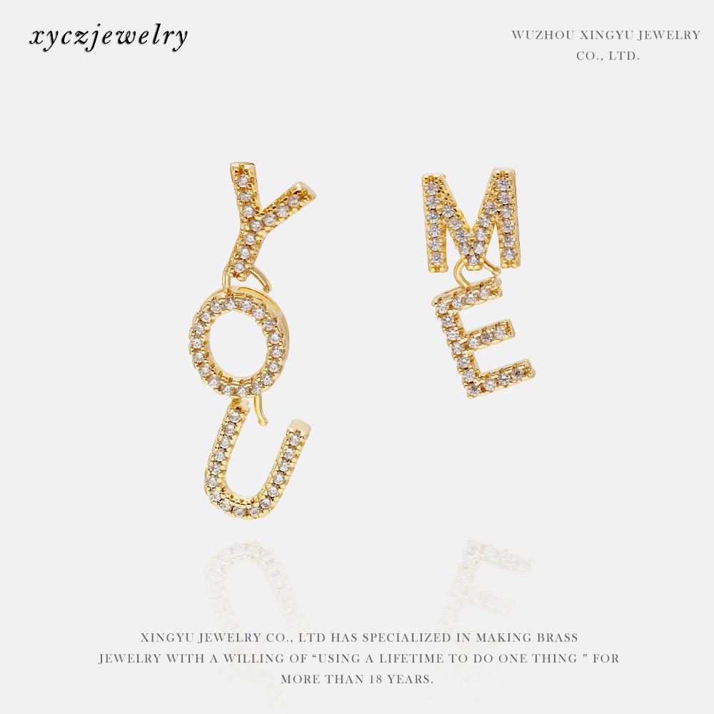 DIY Pingente letra inicial cravejado XYPJ100459 VENDIDO SEPARADAMENTE