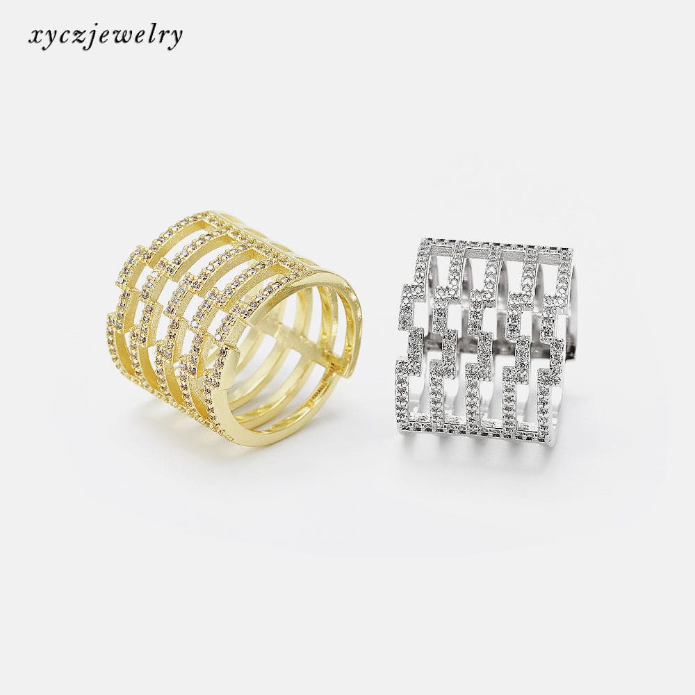 Anel 5 fios de zircônia no atacado