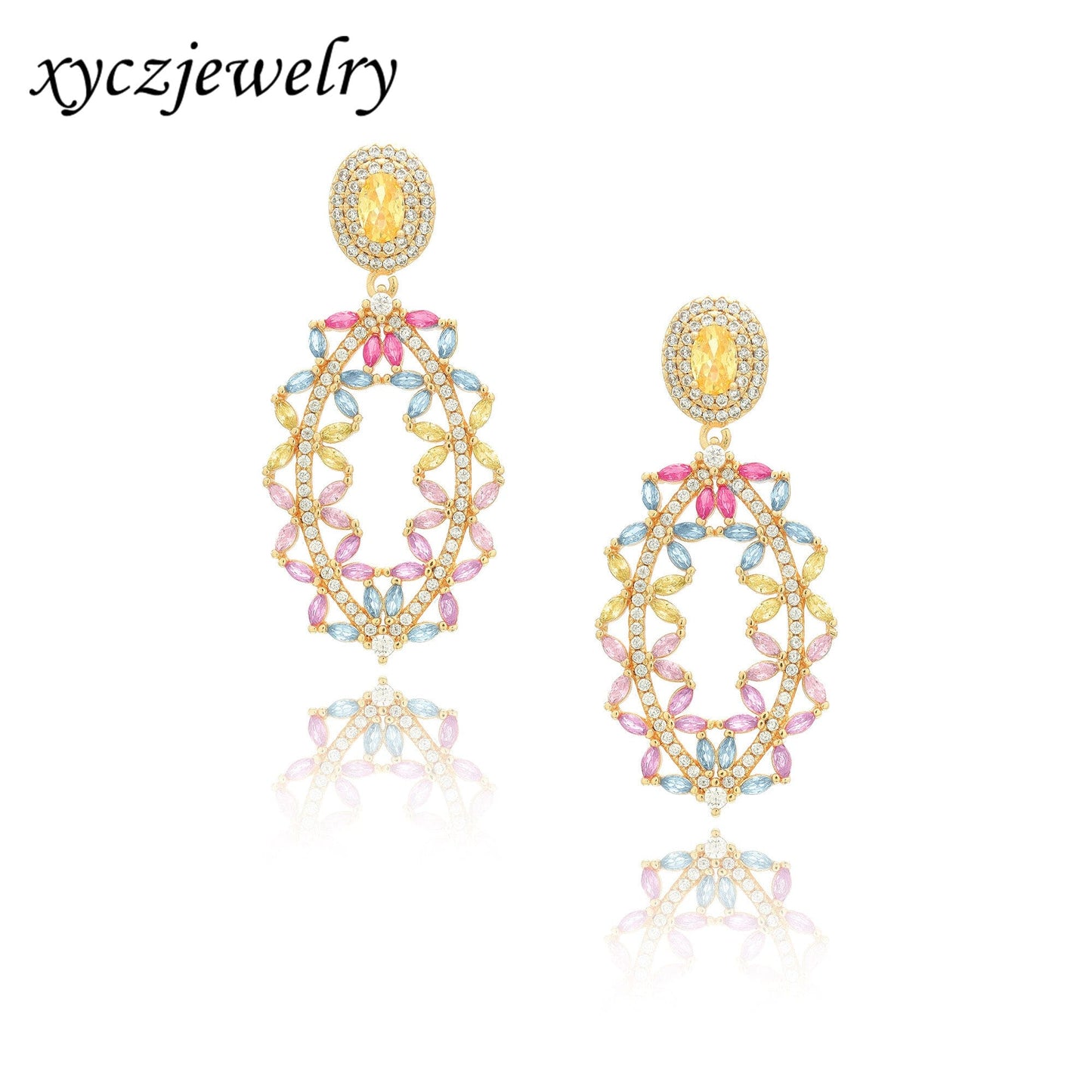 DESC-Brinco Navetes Mix de Cores Luxo XYE104436