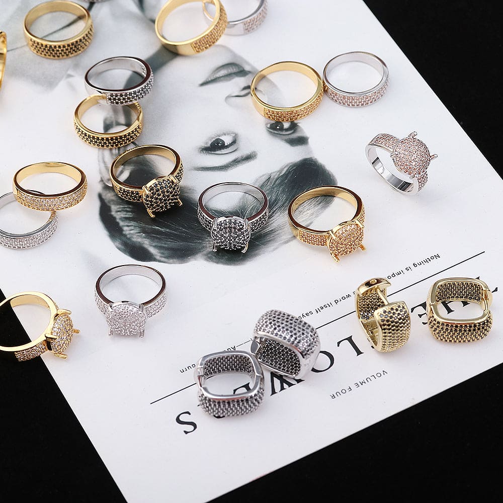 Anel Meia Aliança Luxo Larga XYS100497-2