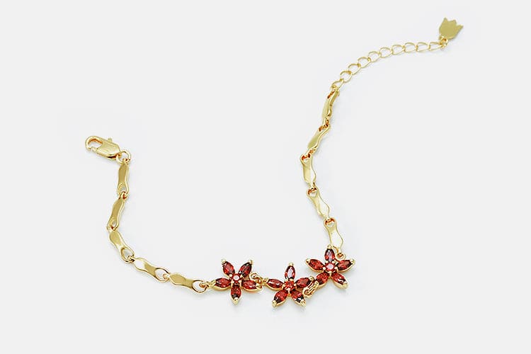 Pulseira Flor Triplo Luxo SL06 手链
