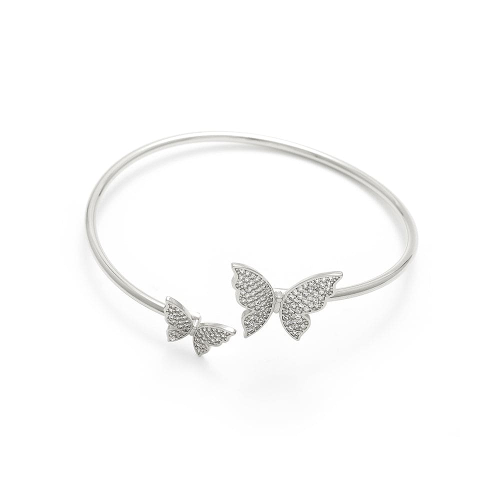 Bracelete liso com borboleta na extremidade XYH100803 手镯