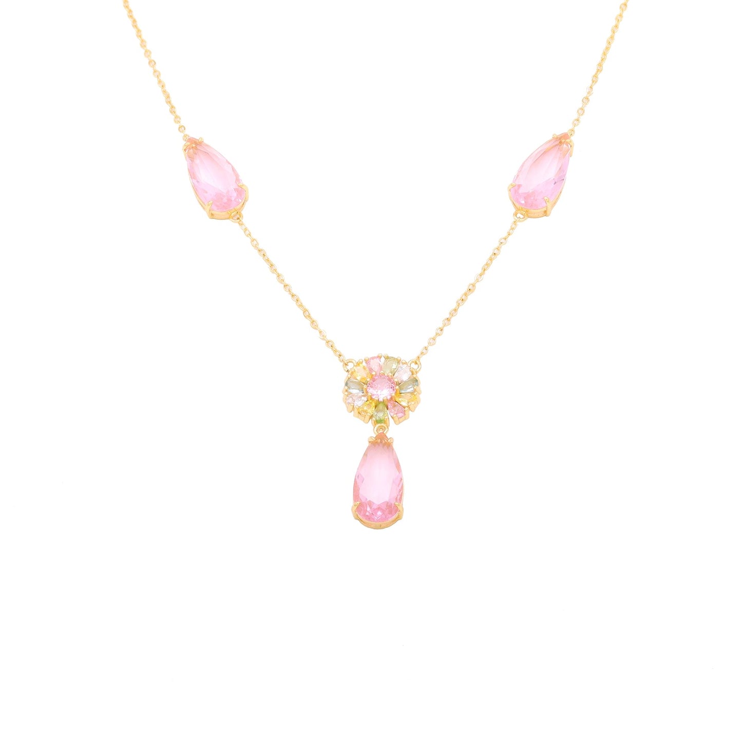 Colar Flor e Gotas XYS101187