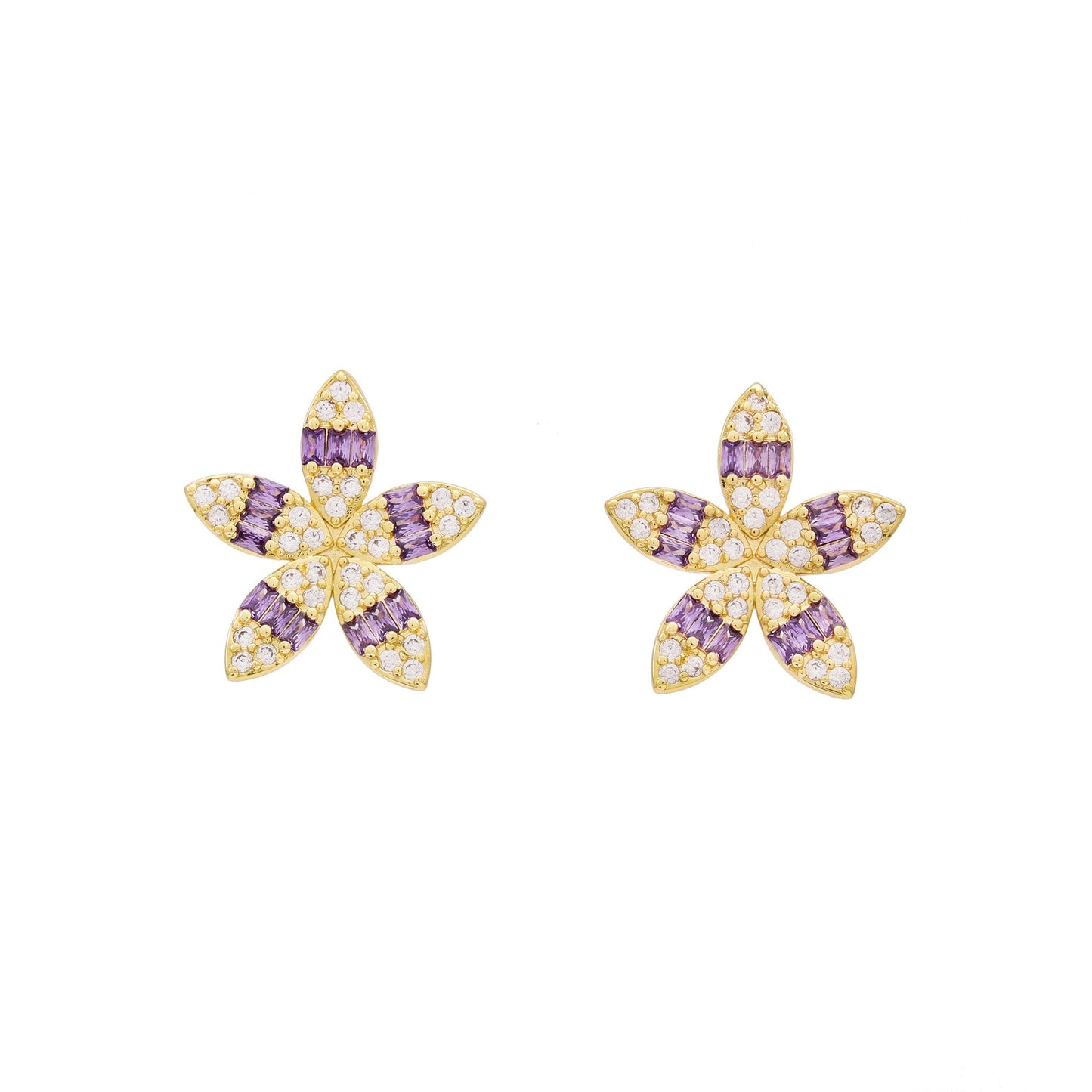 Brinco Flor Frontal XYE104612 Carrê earring