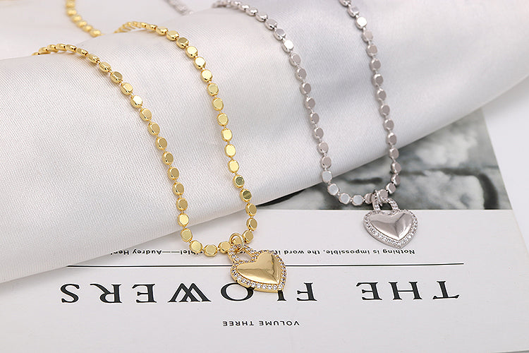 Colar Coração Cadeado XYN101041