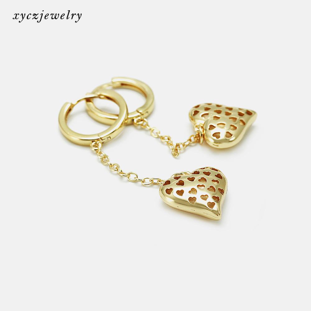 Brinco Argolinha Coração Pendurado XYE103625