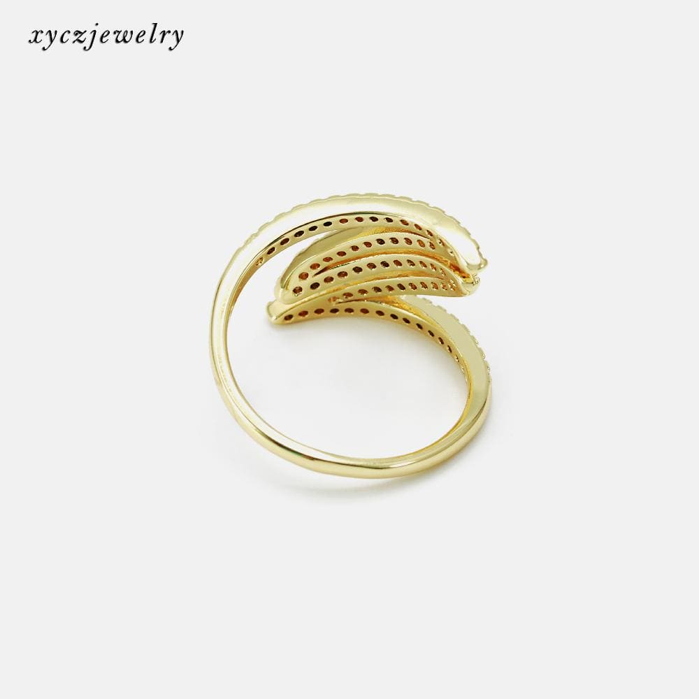 Anel 5 fios cravejados