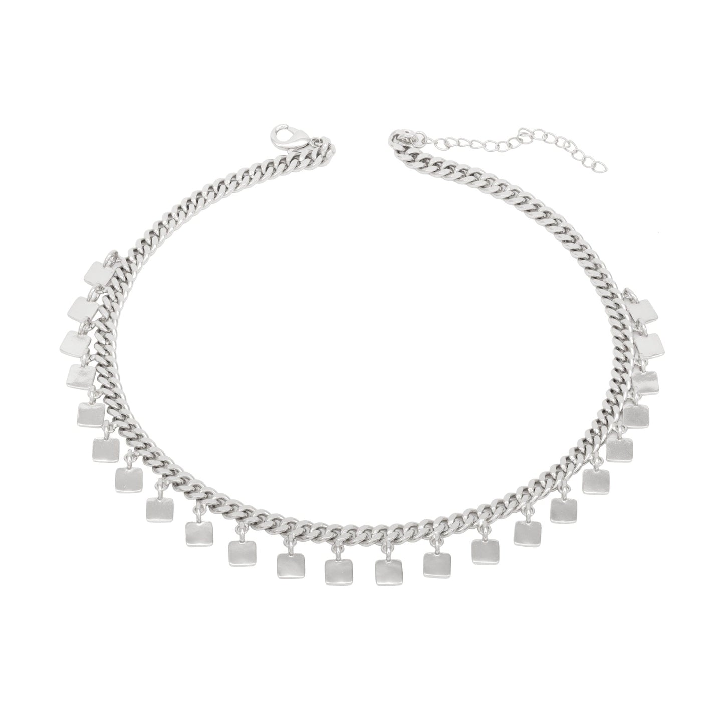 Colar Choker Grumet Pingetes Quadrados Llisos XYS101149
