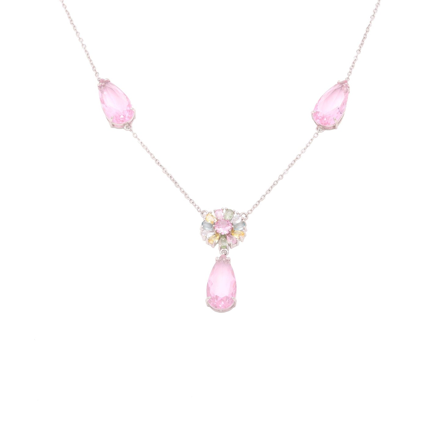 Colar Flor e Gotas XYS101187