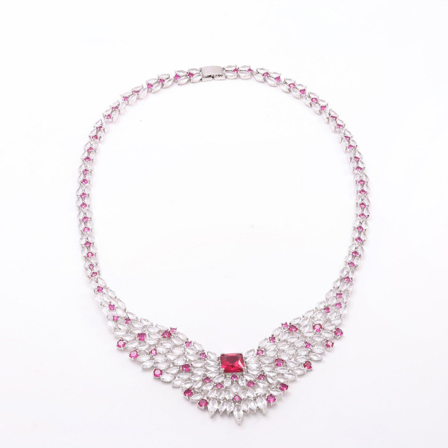 Colar Espeldor Navetes e Carrê Luxo - XYN101113